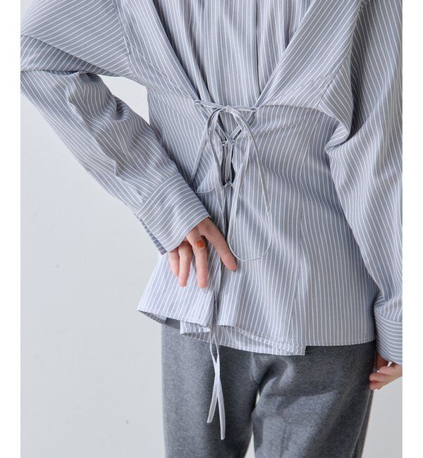 THE PAUSE「【THE PAUSE】ストライプシェイプシャツ」|シャツ・ブラウス|