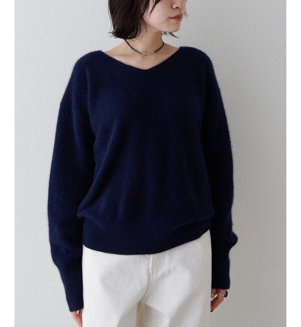  「フォックスウール Vネックプルオーバー」|ニット・セーター|