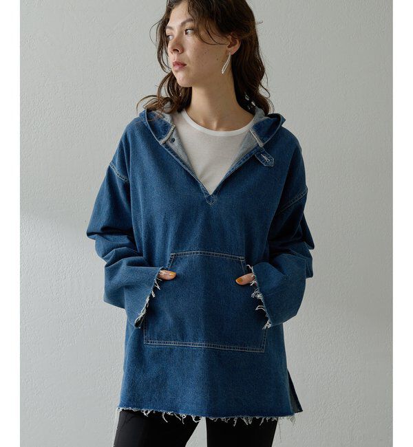 「【インフルエンサーコラボ】デニムフーディー」|シャツ・ブラウス|