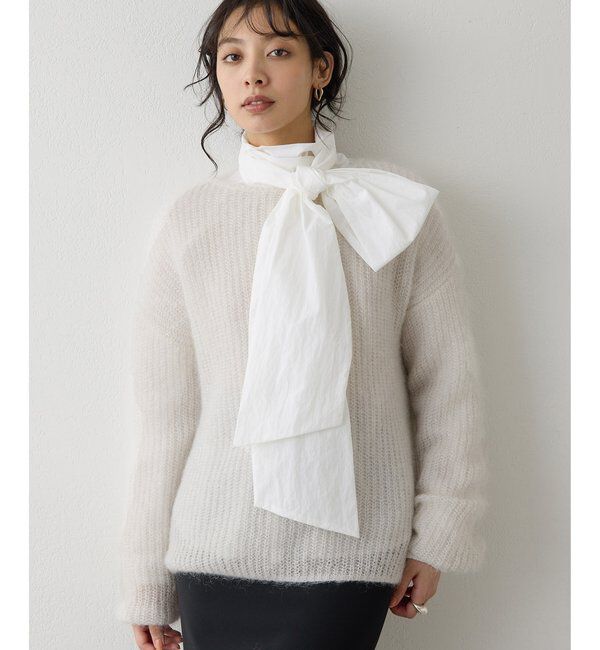  「ラメモヘヤニットプルオーバー」|ニット・セーター|