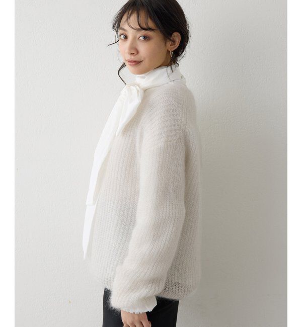  「ラメモヘヤニットプルオーバー」|ニット・セーター|