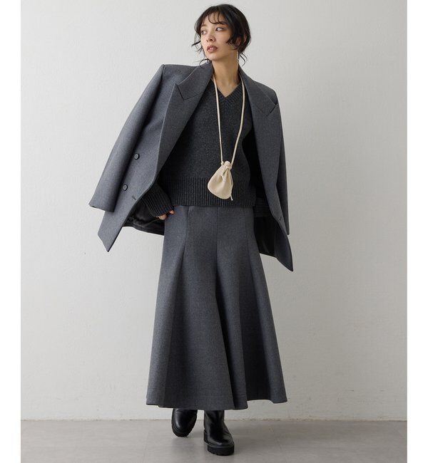  「ボンディングウールスカート」|スカート|