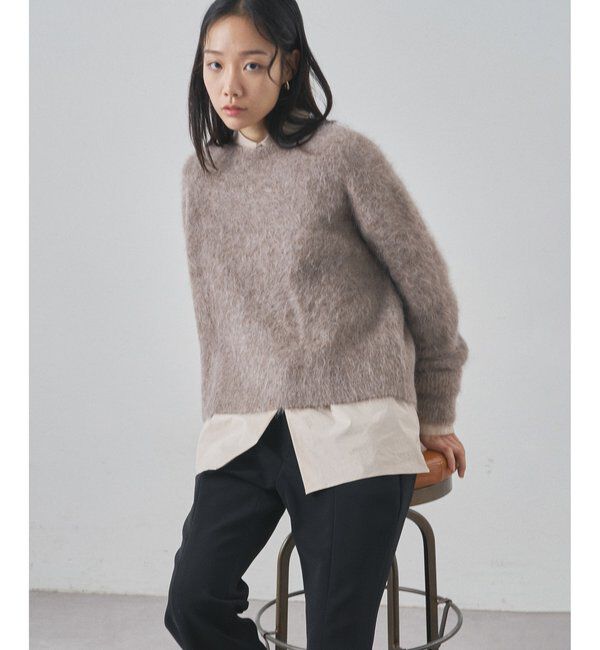  「スーリーアルパカクルーネックプルオーバー」|ニット・セーター|モカ