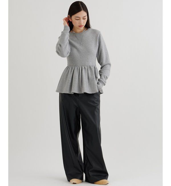  「裏毛フリルプルオーバー」|Tシャツ・カットソー|