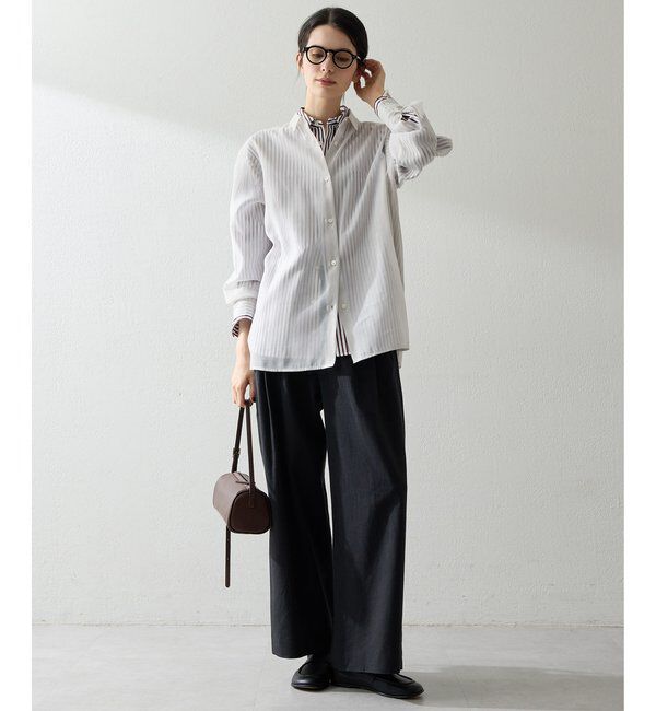 THE PAUSE「【THE PAUSE】シアーオーガンジーシャツ」|シャツ・ブラウス|