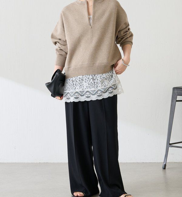  「ジップスウェットライクニット」|ニット・セーター|