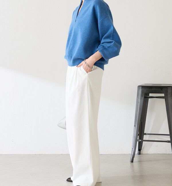  「ジップスウェットライクニット」|ニット・セーター|