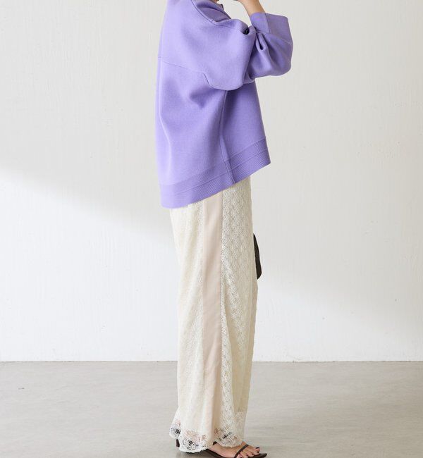  「スウェットライクラウンドヘムニット」|ニット・セーター|