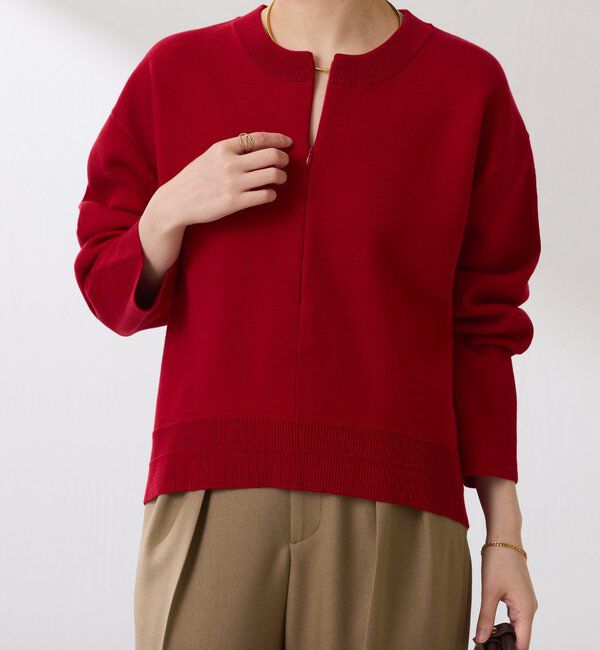  「スウェットライクラウンドヘムニット」|ニット・セーター|