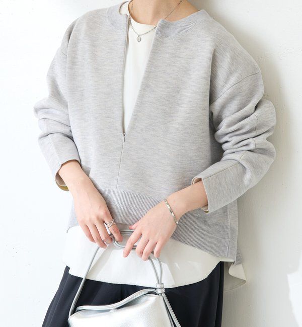  「スウェットライクラウンドヘムニット」|ニット・セーター|