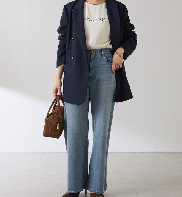  「袖ラメリブ2WAYロゴロンT」|Tシャツ・カットソー|