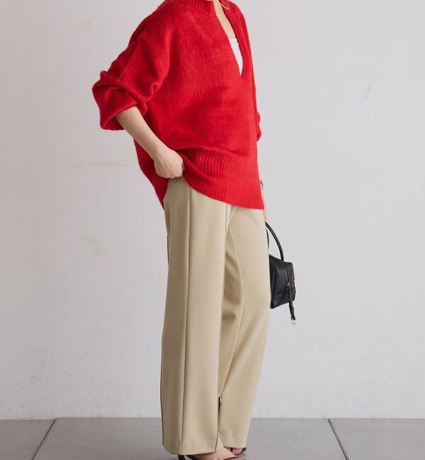  「ピンタックセミフレアーパンツ」|チノ|