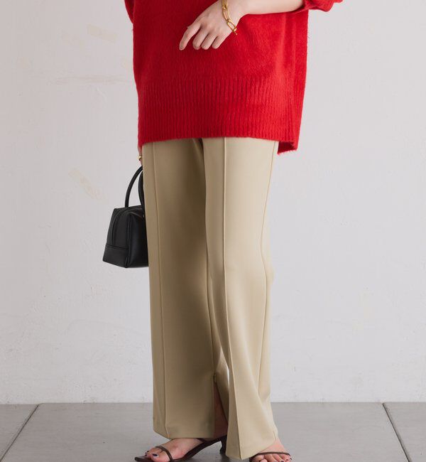  「ピンタックセミフレアーパンツ」|チノ|