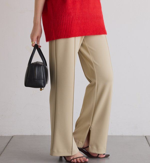  「ピンタックセミフレアーパンツ」|チノ|