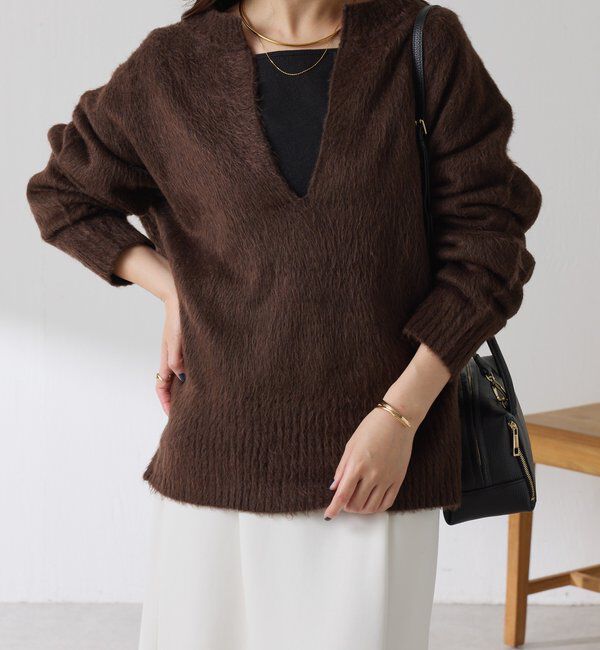  「エアリー深Vニット」|ニット・セーター|