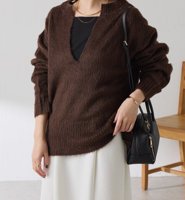  「エアリー深Vニット」|ニット・セーター|