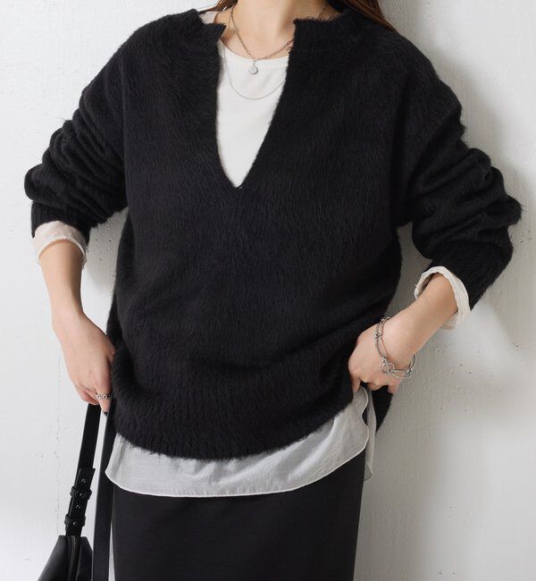 「エアリー深Vニット」|ニット・セーター|