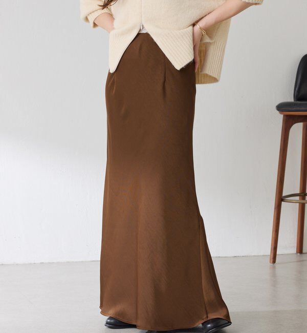  「【IDE監修大きめサイズ/WEB限定リバイバル】サテンマーメイドスカート」|スカート|