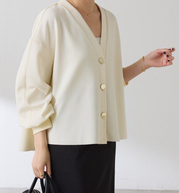  「メタル釦ジョーゼットカーディガン」|Tシャツ・カットソー|