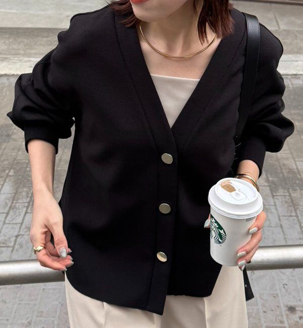  「メタル釦ジョーゼットカーディガン」|Tシャツ・カットソー|