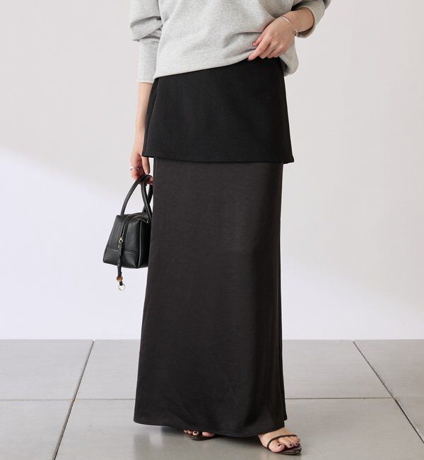  「【COLLAGE&times;gemeil　コラボアイテム】レイヤードサテンスカート」|スカート|