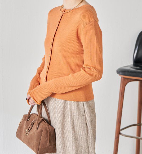  「ラインボタンコンパクトカーディガン」|ニット・セーター|