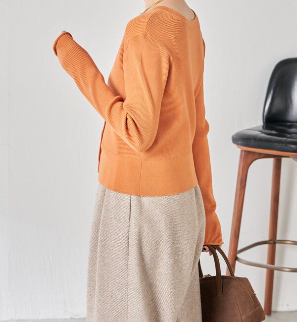  「ラインボタンコンパクトカーディガン」|ニット・セーター|