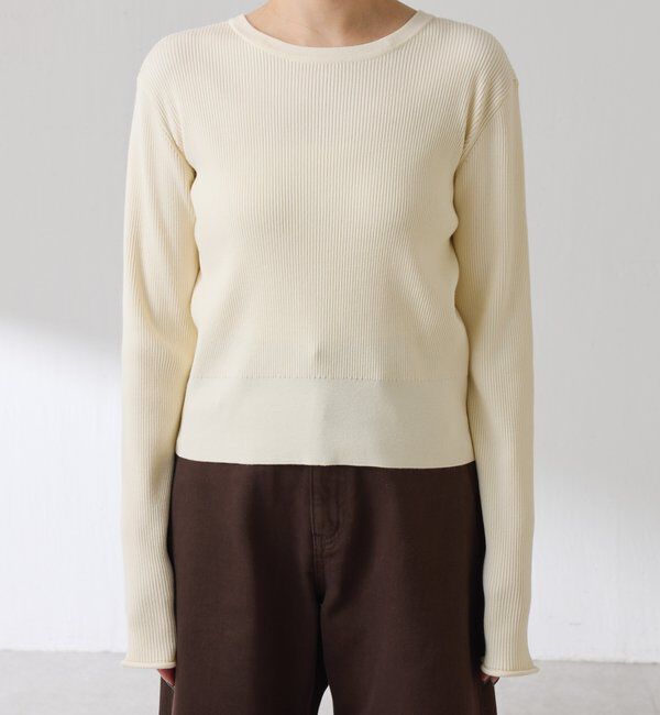  「ラインボタンコンパクトカーディガン」|ニット・セーター|