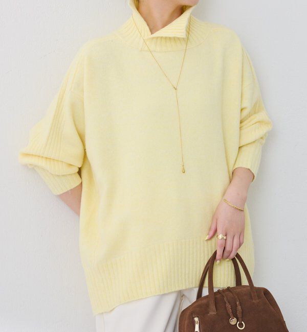  「ウール混スリットタートルニット」|ニット・セーター|