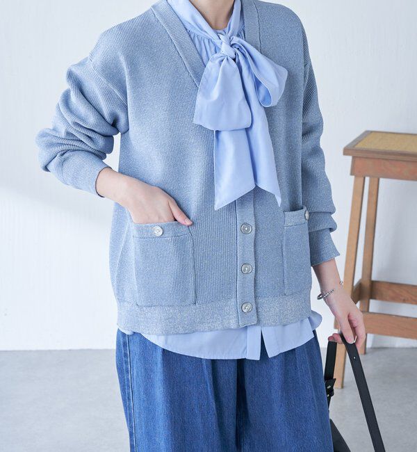  「ツヤボタンカーディガン」|ニット・セーター|