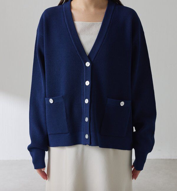  「ツヤボタンカーディガン」|ニット・セーター|