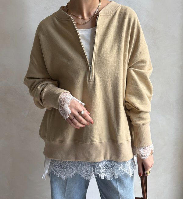  「【新色追加】【インフルエンサー OKOCHI企画】ハーフジップスウェット」|Tシャツ・カットソー|