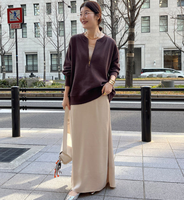  「【新色追加】【インフルエンサー OKOCHI企画】ハーフジップスウェット」|Tシャツ・カットソー|