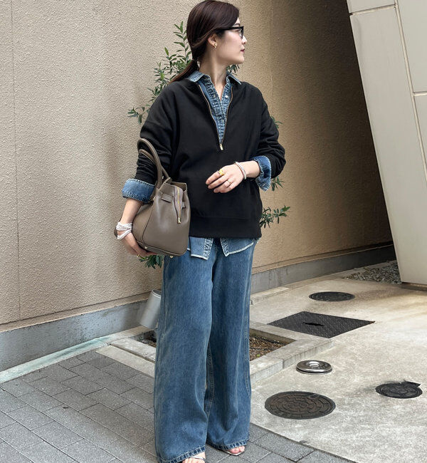  「【新色追加】【インフルエンサー OKOCHI企画】ハーフジップスウェット」|Tシャツ・カットソー|