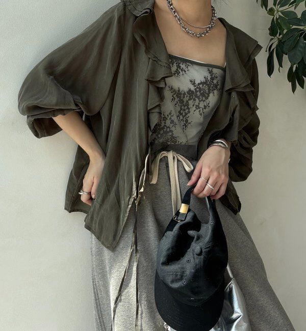  「【新色追加】スカラレースキャミ」|シャツ・ブラウス|