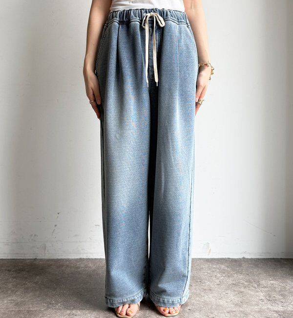  「【デニムなのにスウェット!?】デニムスウェットパンツ」|チノ|