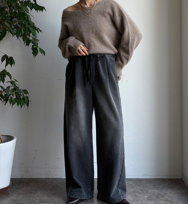  「【デニムなのにスウェット!?】デニムスウェットパンツ」|チノ|