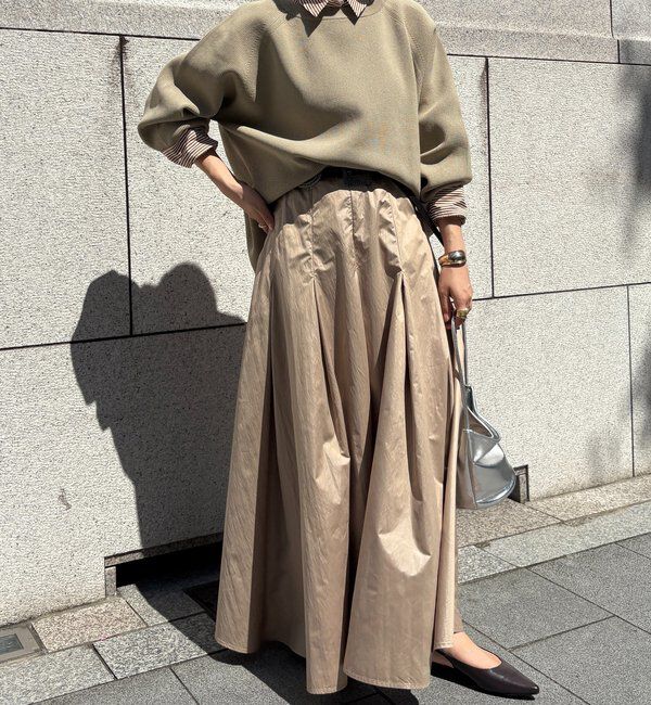  「ストレッチヤーン片畦ポンチョニット」|ニット・セーター|