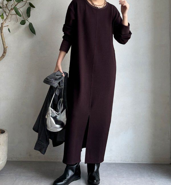  「ブークレーダンボールロングスリーブワンピース」|ワンピース|