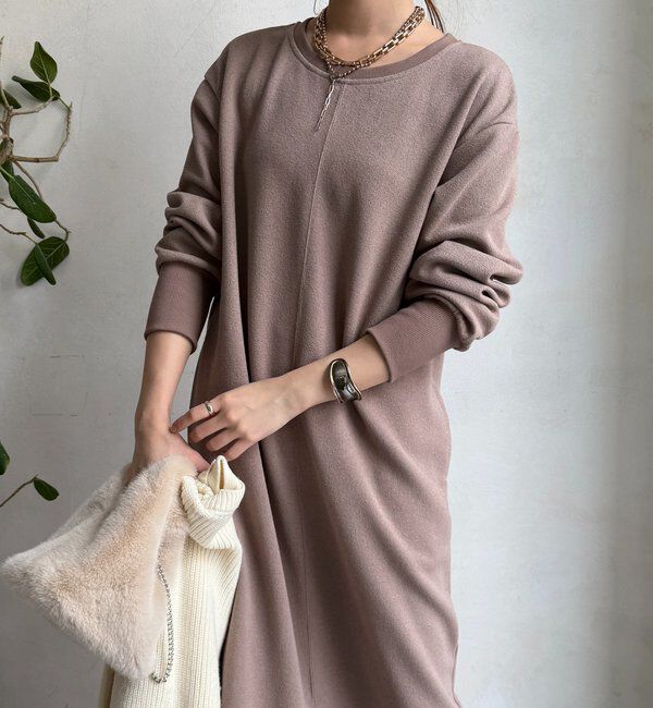  「ブークレーダンボールロングスリーブワンピース」|ワンピース|