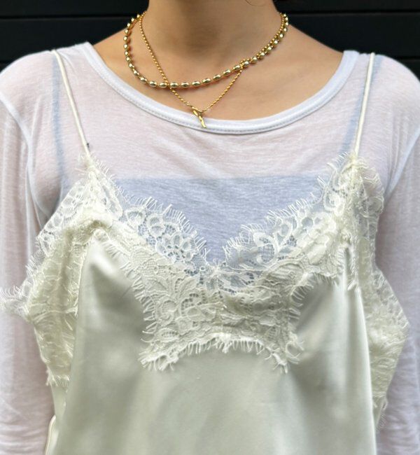  「アシメレースキャミ」|シャツ・ブラウス|