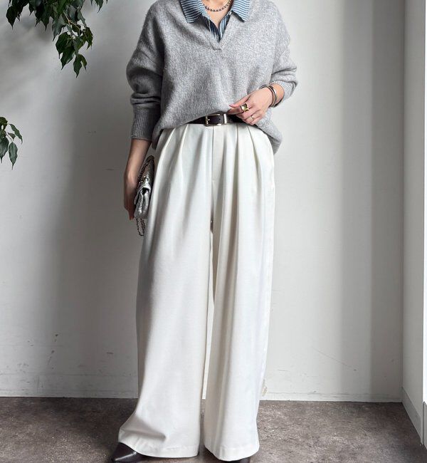  「ウォームタックワイドパンツ」|チノ|