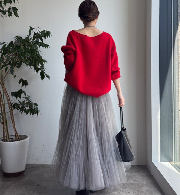  「ファーウールボートネックプルオーバー」|ニット・セーター|