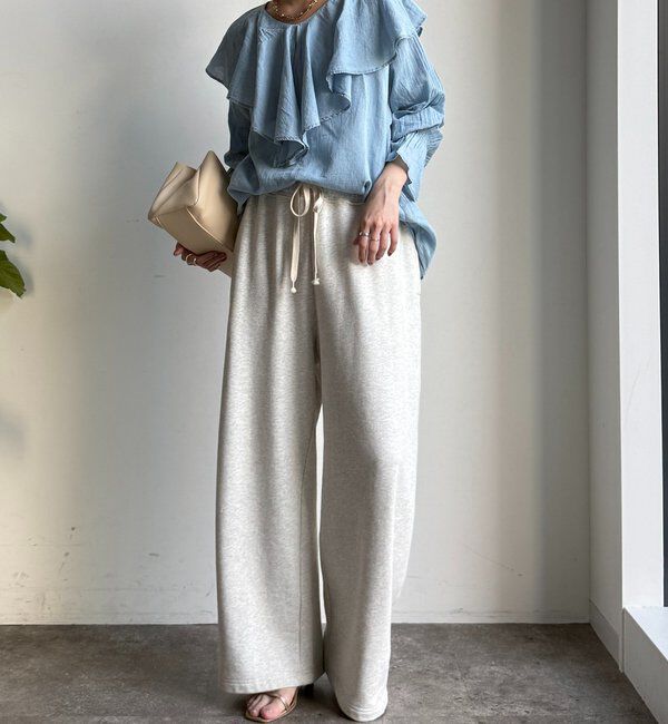  「シアーデニムラッフルブラウス」|シャツ・ブラウス|