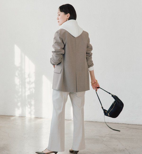  「【WEB限定/キレイめ上品】スポンジダンボールZIPパーカーカットソー」|パーカー|