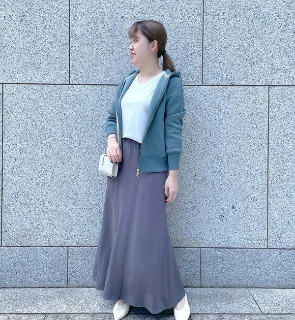  「【WEB限定/キレイめ上品】スポンジダンボールZIPパーカーカットソー」|パーカー|