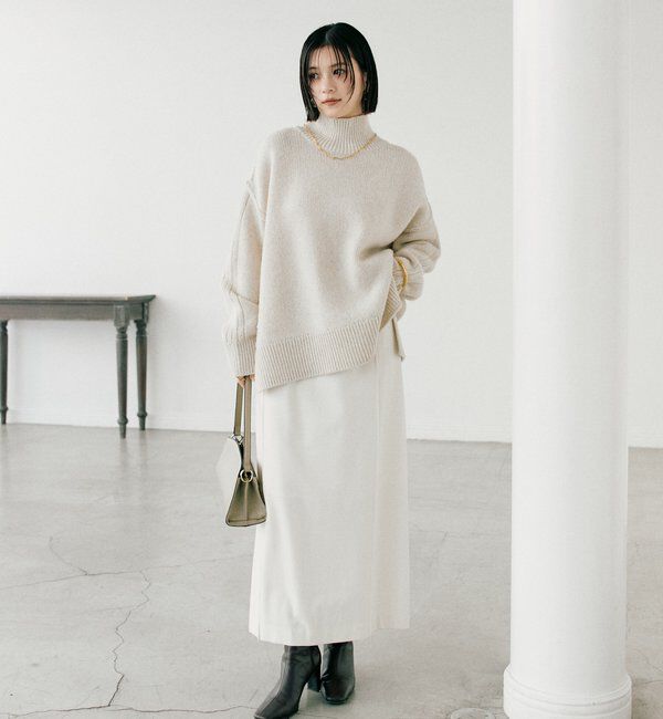  「【暖かな素材感/リバイバル】MIXヤーンタートルニット」|ニット・セーター|