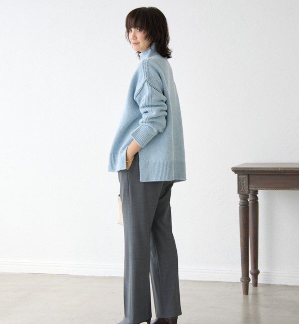  「【暖かな素材感/リバイバル】MIXヤーンタートルニット」|ニット・セーター|