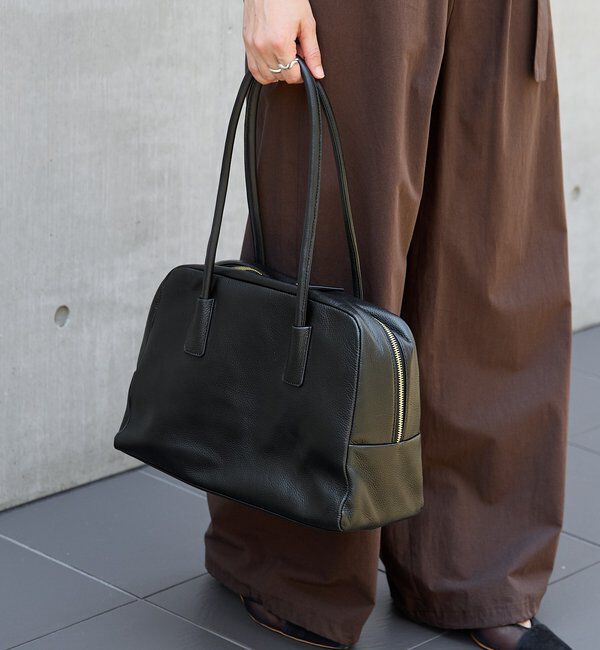  「【収納力◎】ロングハンドルレザーボストン」|ショルダー・メッセンジャー|