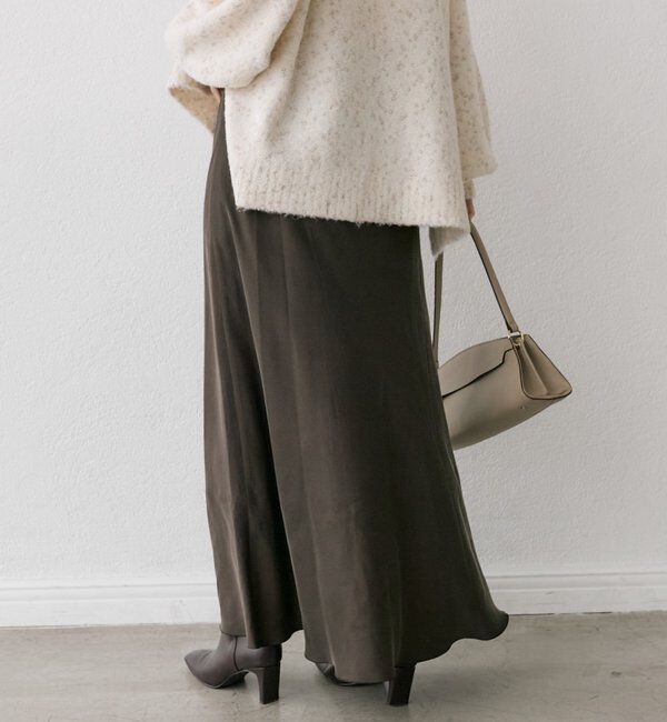 「【上品な揺れ感】キュプラ混バイアススカート」|スカート|